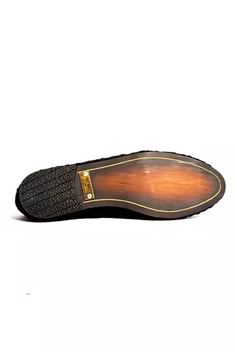 Black woven loafers