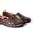 Brown woven loafers