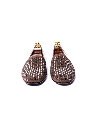 Brown woven loafers 3
