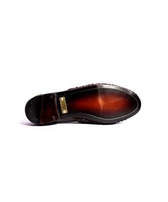 Brown woven loafers 5