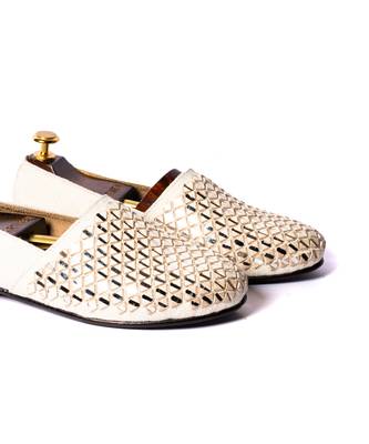 White woven shoes for men 2
