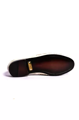 White woven shoes for men