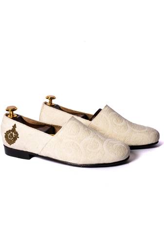 White woven shoes for men
