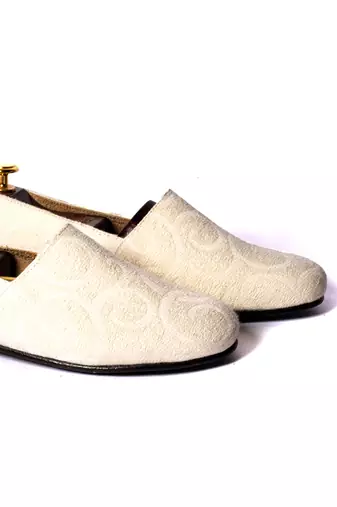 White woven shoes for men