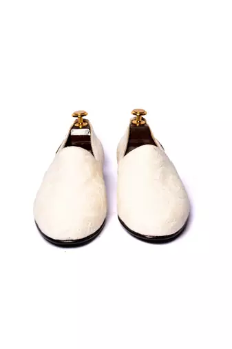 White woven shoes for men