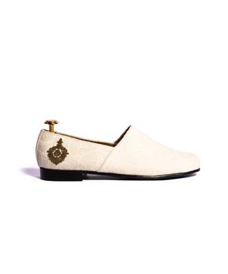 White woven shoes for men 4