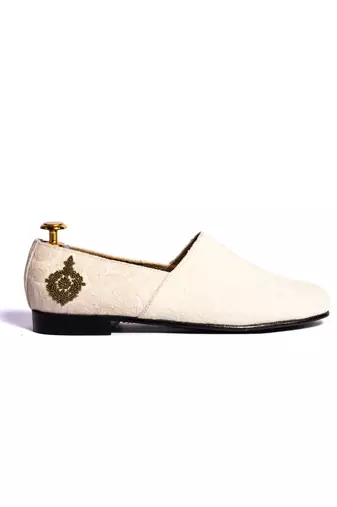 White woven shoes for men