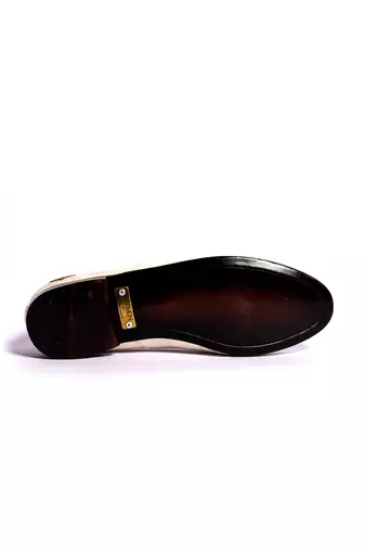 White woven shoes for men