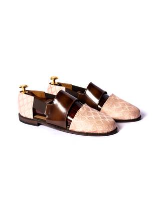 Pink woven sandals 1