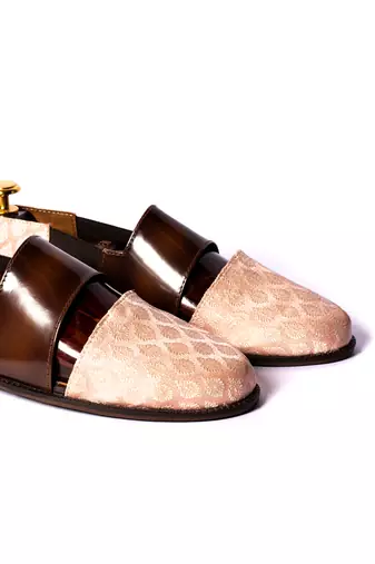 Pink woven sandals