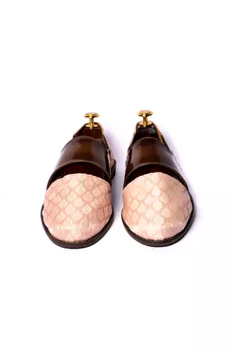 Pink woven sandals