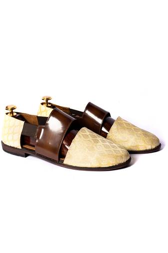 Yellow woven sandals