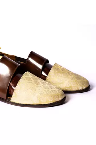 Yellow woven sandals