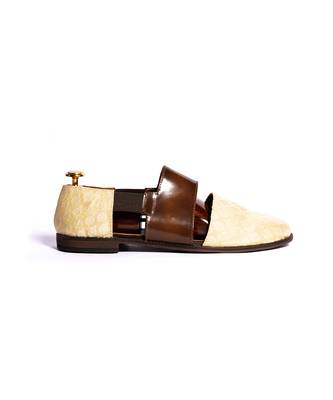 Yellow woven sandals 4