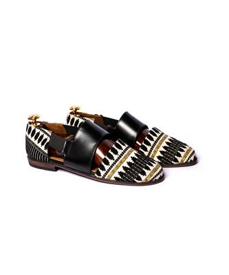 Black woven sandals 1