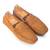 Tan solid leather loafers