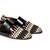 Black woven sandals