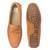 Tan solid leather loafers