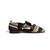 Black woven sandals