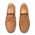 Tan solid leather loafers