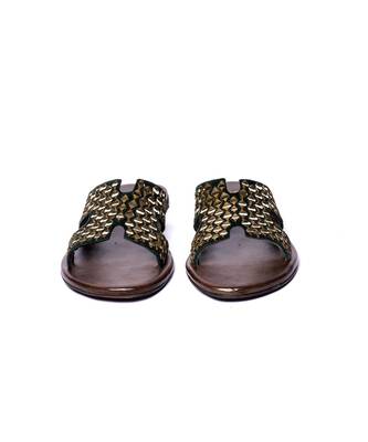 Green woven flats 3