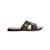 Green woven flats
