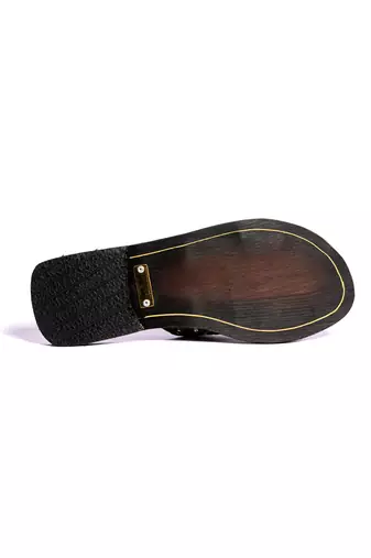 Green woven flats