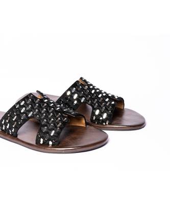Black woven flats 2
