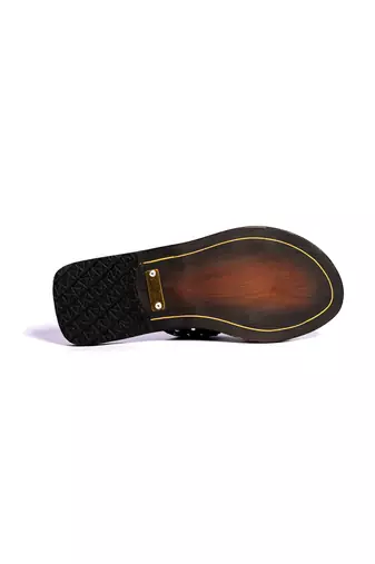 Black woven flats