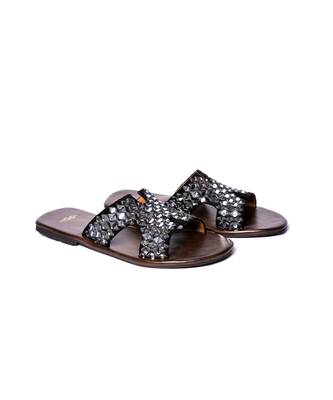Brown woven flats 1