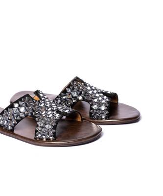 Brown woven flats 2