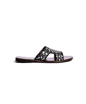 Brown woven flats 4