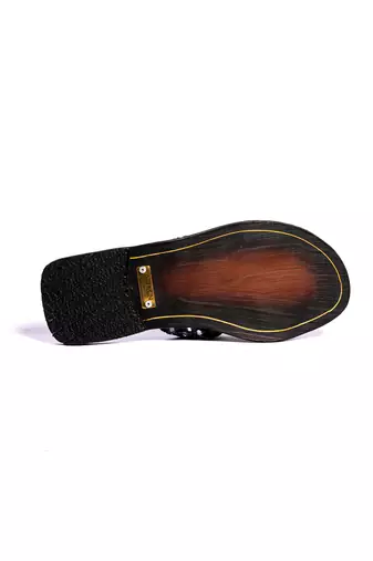 Brown woven flats
