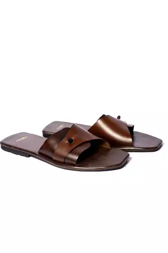 Brown solid flats