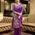 Purple floral butti silk blend zari weaving paithani saree