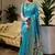 Sky blue floral butti silk blend zari weaving paithani saree