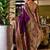Purple peacock butti silk blend zari weaving paithani saree