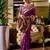 Purple peacock butti silk blend zari weaving paithani saree