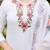 white viscose embroidered suit 