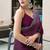 Wine butti embroidery work shimmer chiffon bollywood saree