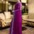 Purple butti embroidery work shimmer chiffon bollywood saree