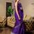 Violet butti embroidery work shimmer chiffon bollywood saree