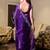 Violet butti embroidery work shimmer chiffon bollywood saree