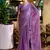 Lavender butti embroidery work shimmer chiffon bollywood saree