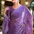 Lavender butti embroidery work shimmer chiffon bollywood saree