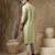 Green embroidered viscose kurta pajama
