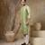 Green embroidered viscose kurta pajama
