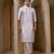 White plain silk kurta pajama