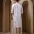 White plain silk kurta pajama