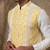 Yellow embroidered viscose kurta pajama